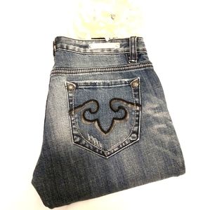 ReRock for Express Boot Flare Leg Denim Jeans Made Of 98%Cotton Size 4